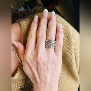 🌷JAI BY JOHN HARDY STERLING SILVER SUKHOTHAI TWIST RING SZ 7